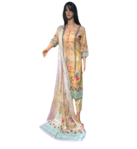 Stunning Ultra Soft Cotton Dress with Guaranteed Colorfast Dupatta | Shop Now at Modesty Bazar